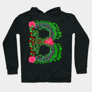 LETTER B FROM LEAVES AND FLOWERS Hoodie